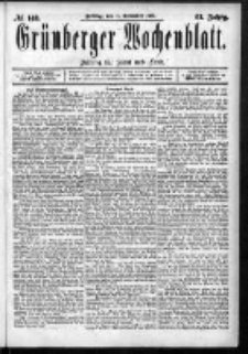 Grünberger Wochenblatt: Zeitung für Stadt und Land, No. 148. (11. December 1885)