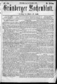 Grünberger Wochenblatt: Zeitung für Stadt und Land, No. 153. (23. December 1885)