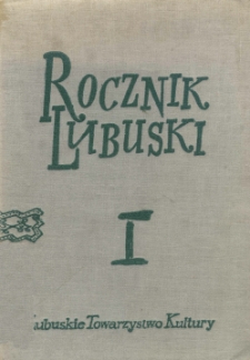 Rocznik Lubuski (t. 1)