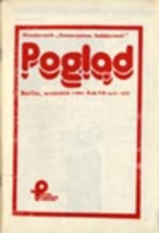 Pogląd: miesięcznik "Towarzystwa Solidarność": Berlin, wrzesień 1988 r. Rok VII, nr 9 (149)