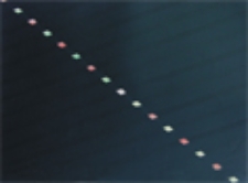 Kolorowa ukośna szczelina