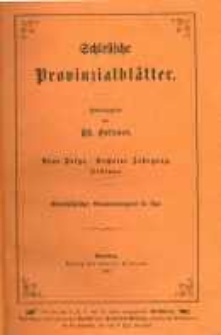 Schlesische Provinzialblätter. Neue folge. Sechster jahrgang. Februar.