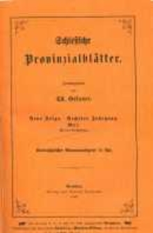 Schlesische Provinzialblätter. Neue folge. Sechster jahrgang. Mai.