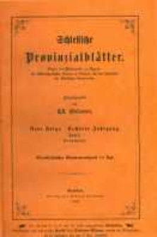 Schlesische Provinzialblätter. Neue folge. Sechster jahrgang. Juni. Mit holzschnitten.