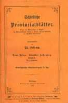 Schlesische Provinzialblätter. Neue folge. Sechster jahrgang. August. Mit 2 holzschnitten.
