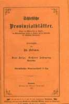 Schlesische Provinzialblätter. Neue folge. Sechster jahrgang. November.
