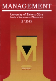 Management, vol. 17, no 2 (2013) - spis treści