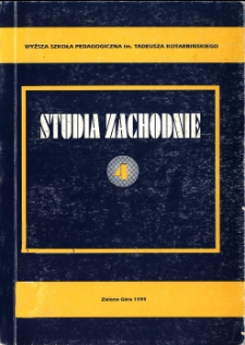 Studia Zachodnie, tom 4 - spis treści