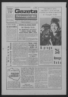 Gazeta Zielonogórska : organ KW Polskiej Zjednoczonej Partii Robotniczej R. XXII Nr 309 (31 grudnia 1973 - 1 stycznia 1974). - Wyd. A