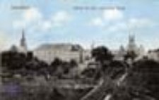 Świebodzin / Schwiebus; Schloß mit kath. und evang. Kirche; Zamek oraz katolicki i ewangelicki kościoły