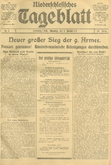 Niederschlesisches Tageblatt, no 6 (Dienstag, den 9. Januar 1917)