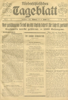 Niederschlesisches Tageblatt, no 7 (Mittwoch, den 10. Januar 1917)