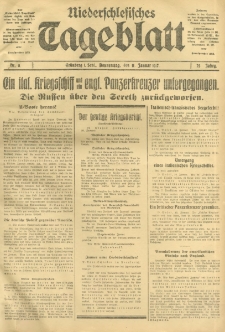 Niederschlesisches Tageblatt, no 8 (Donnerstag, den 11. Januar 1917)
