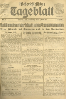 Niederschlesisches Tageblatt, no 14 (Donnerstag, den 18. Januar 1917)