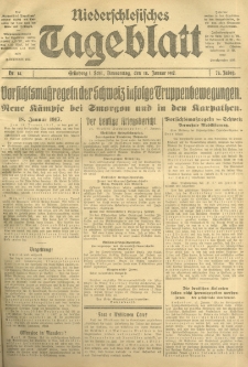 Niederschlesisches Tageblatt, no 14 (Donnerstag, den 18. Januar 1917)