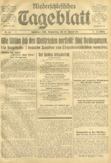 Niederschlesisches Tageblatt, no 20 (Donnerstag, den 25. Januar 1917)