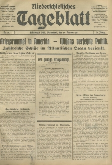 Niederschlesisches Tageblatt, no 34 (Sonnabend, den 10. Februar 1917)