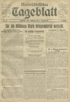 Niederschlesisches Tageblatt, no 42 (Dienstag, den 20. Februar 1917)