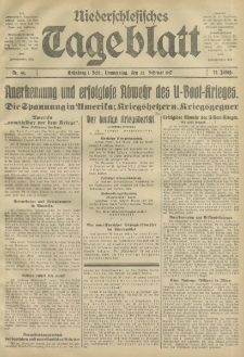 Niederschlesisches Tageblatt, no 44 (Donnerstag, den 22. Februar 1917)