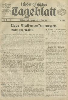 Niederschlesisches Tageblatt, no 77 (Sonntag, den 1, April 1917)