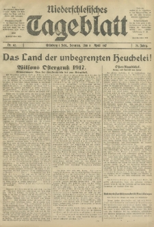 Niederschlesisches Tageblatt, no 82 (Sonntag, den 8. April 1917)