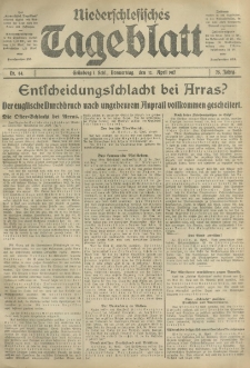 Niederschlesisches Tageblatt, no 84 (Donnerstag, den 12. April 1917)