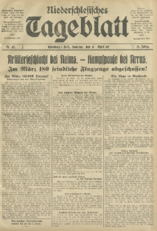 Niederschlesisches Tageblatt, no 87 (Sonntag, den 15, April 1917)
