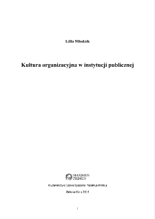 Kultura organizacyjna w instytucji publicznej