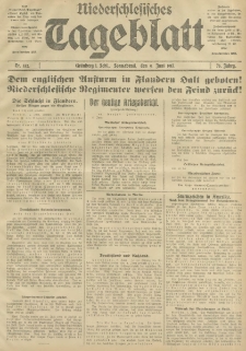 Niederschlesisches Tageblatt, no 132 (Sonnabend, den 9. Juni 1917)