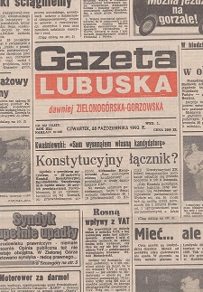Gazeta Lubuska : dawniej Zielonogórska-Gorzowska R. XLI [właśc. XLII], nr 77 (1 kwietnia 1993). - Wyd 1