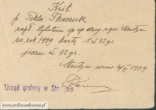 Kwit, p. Tekla Tkaczuk