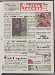 Gazeta Lubuska R. XLVIII [właśc. XLIX], nr 27 (2 lutego 2000). - Wyd. A