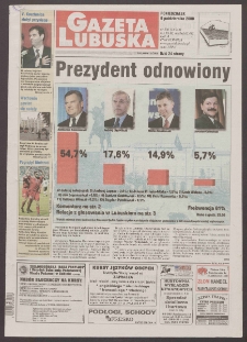 Gazeta Lubuska : Zielona G&oacute;ra R. XLIX, nr 236 (9 października 2000). - Wyd. A