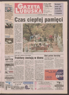 Gazeta Lubuska : Zielona G&oacute;ra R. XLIX, nr 255 (31 października/1 listopada 2000). - Wyd. A
