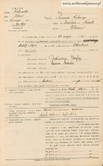 Antoni Sawras - pozwolenie na wzniesienie parterowego budynku