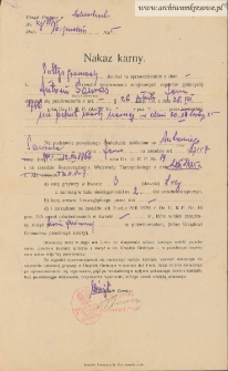 Antoni Sawras - Nakaz karny [nie pełnił warty nocnej w dniu 30.11.1935]