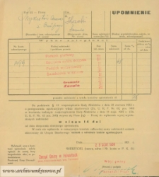 Upomnienie, Mykiet&oacute;w Anna, z. Onufrego