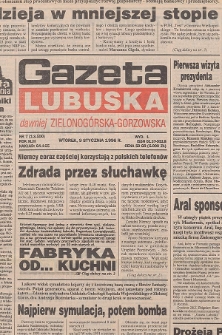 Gazeta Lubuska : dawniej Zielonogórska-Gorzowska R. XLIII [właśc. XLV], nr 1 (2 stycznia 1996). - Wyd. 1