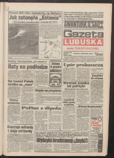 Gazeta Lubuska : dawniej Zielonogórska-Gorzowska R. XLII [właśc. XLIII], nr 228 (29 września 1994). - Wyd. 1