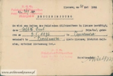 Paweł Wilk - Bescheinigung