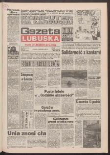 Gazeta Lubuska : dawniej Zielonogórska-Gorzowska R. XLII [właśc. XLIII], nr 290 (13 grudnia 1994). - Wyd. 1