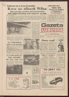 Gazeta Lubuska : dawniej Zielonog&oacute;rska R. XXXIX [właśc. XL], nr 11 (14 stycznia 1991). - Wyd. 1