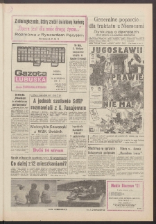 Gazeta Lubuska : magazyn : dawniej Zielonogórska-Gorzowska R. XXXIX [właśc. XL], nr 214 (14/15 września 1991). - Wyd. 1