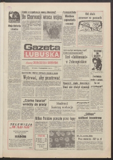 Gazeta Lubuska : dawniej Zielonog&oacute;rska-Gorzowska R. XXXIX [właśc. XL], nr 228 (1 października 1991). - Wyd. 1
