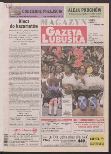 Gazeta Lubuska : magazyn R. XLVI [właśc. XLVII], nr 137 (13/14 czerwca 1998). - Wyd 1