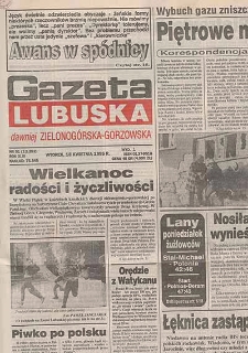Gazeta Lubuska : magazyn środa : dawniej Zielonogórska-Gorzowska R. XLIII [właśc. XLIV], nr 15 (18 stycznia 1995). - Wyd. 1