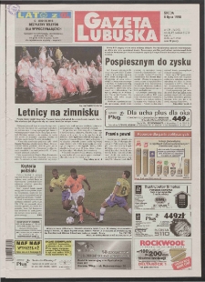 Gazeta Lubuska R. XLVI [właśc. XLVII], nr 158 (8 lipca 1998). - Wyd 1