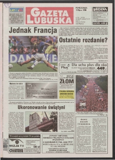 Gazeta Lubuska R. XLVI [właśc. XLVII], nr 162 (13 lipca 1998). - Wyd 1