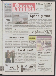 Gazeta Lubuska R. XLVI [właśc. XLVII], nr 187 (11 sierpnia 1998). - Wyd 1