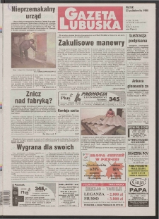 Gazeta Lubuska R. XLVII, nr 249 (23 października 1998). - Wyd 1